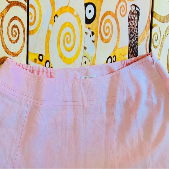 Talbots Woman Petites Irish Linen Pink Skirt W 22 - Picture 2 of 12